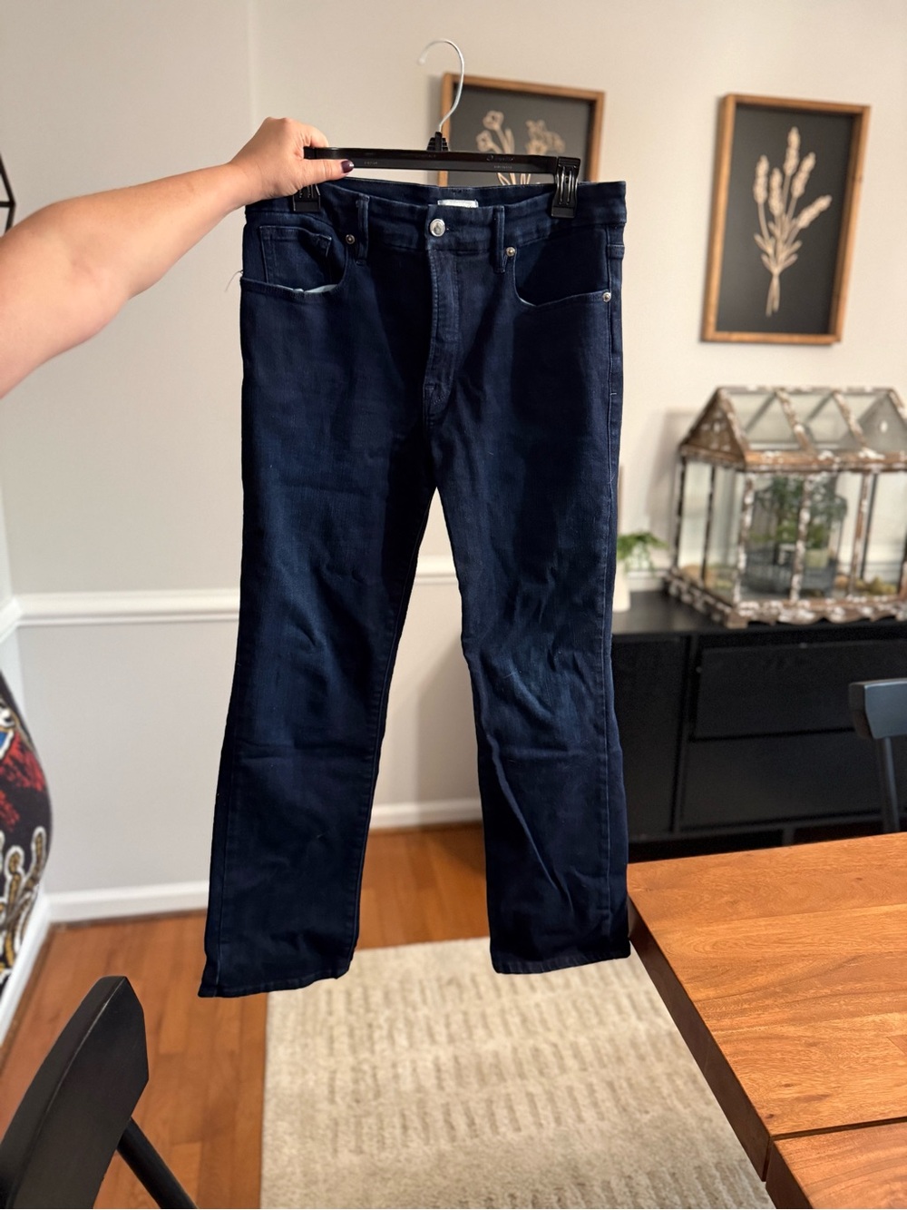 Good American Dark Navy Straight-Leg Jeans Style: Good Legs Straight